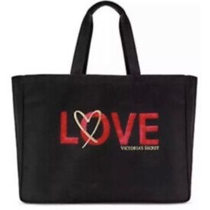 Victoria’s Secret black and red love tote sequin